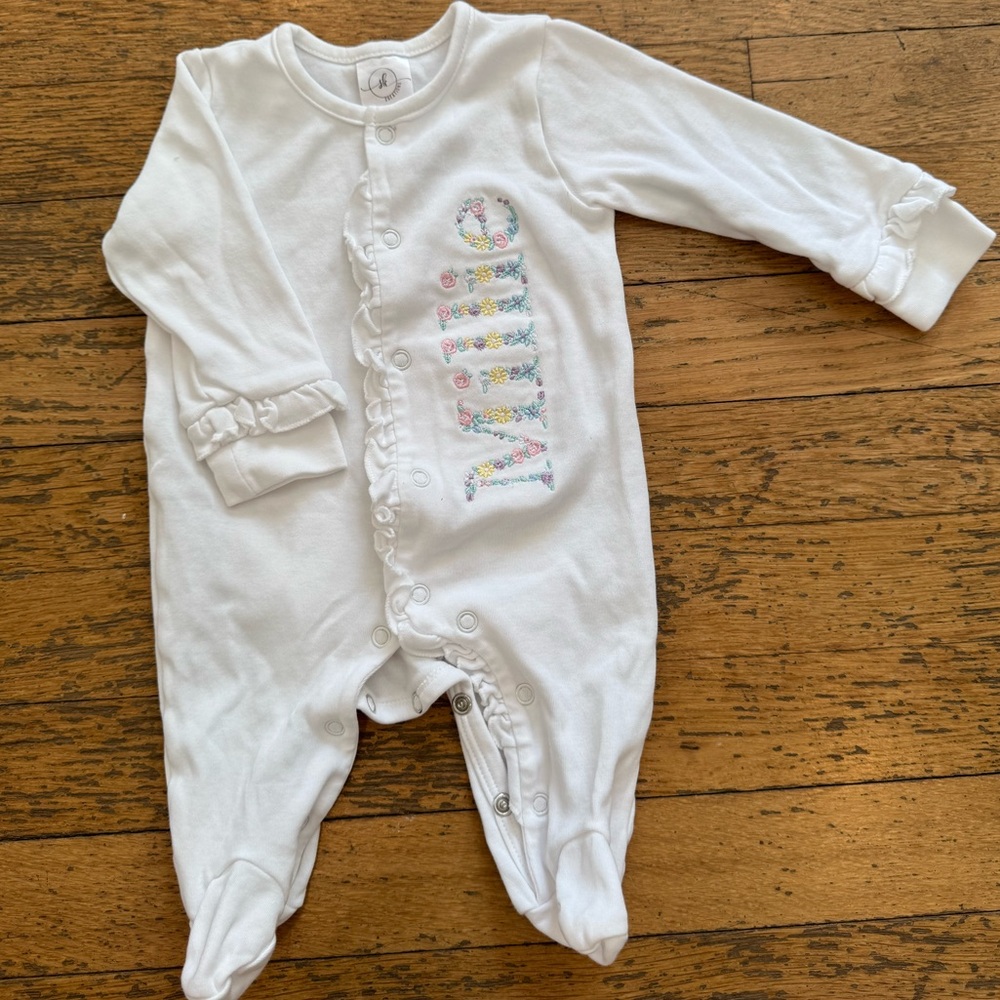 "Millie Monogrammed Footies